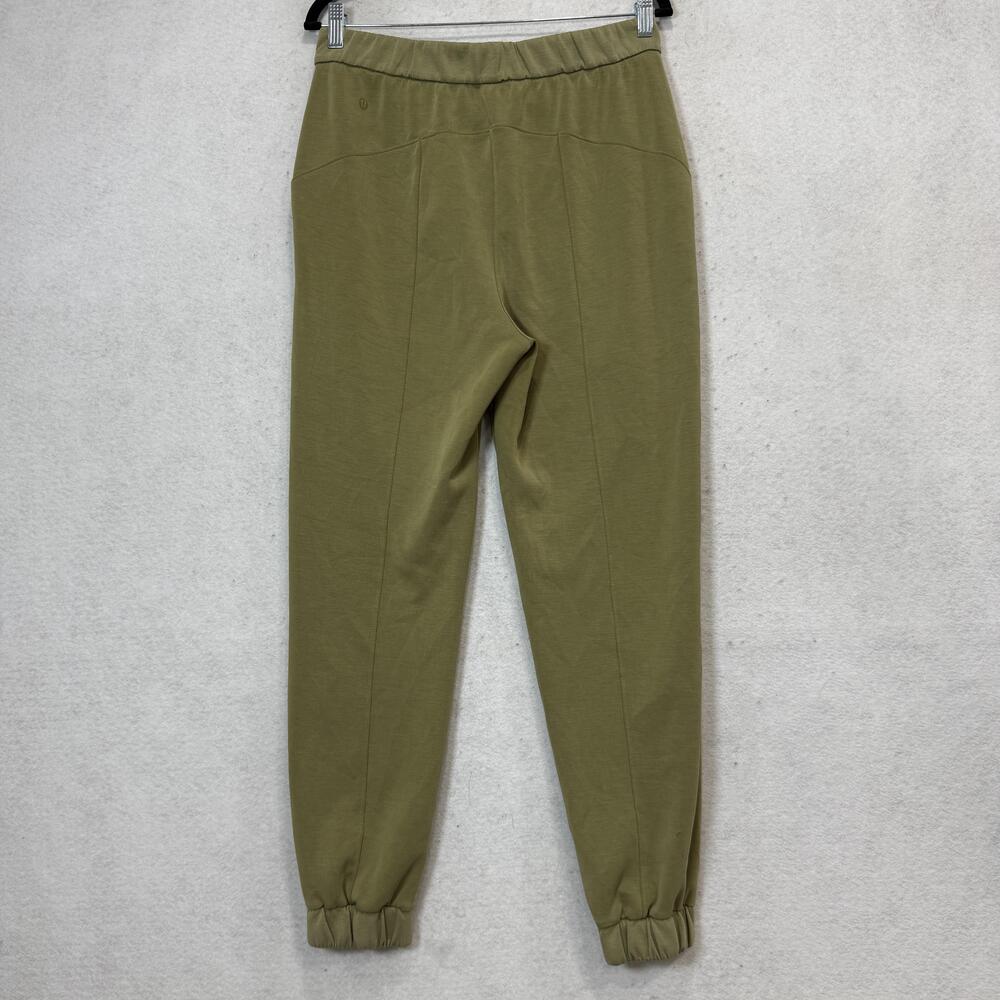Lululemon Jogger Pants Womens 8 Green Elastic Cuff Pockets Lounge Athletic - Picture 6 of 9